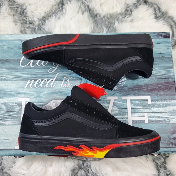 Vans Old Skool Flame Wall Black Fire 🔥(CL) - Picture 6 of 13